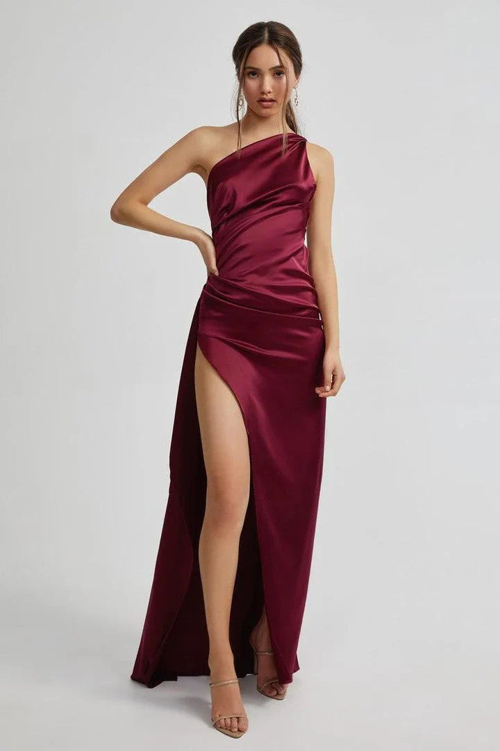 Satin Split Dress