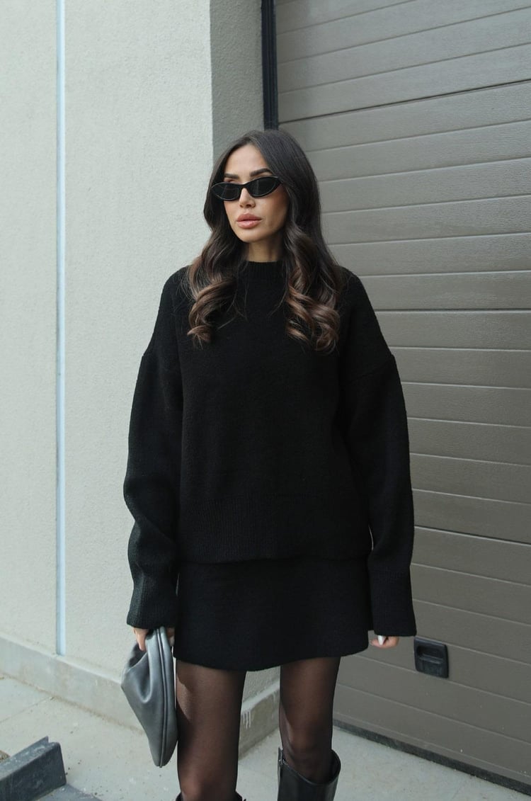 Amy Knit Set – Chic and Cozy Top & Skirt Matching Outfit for Women
