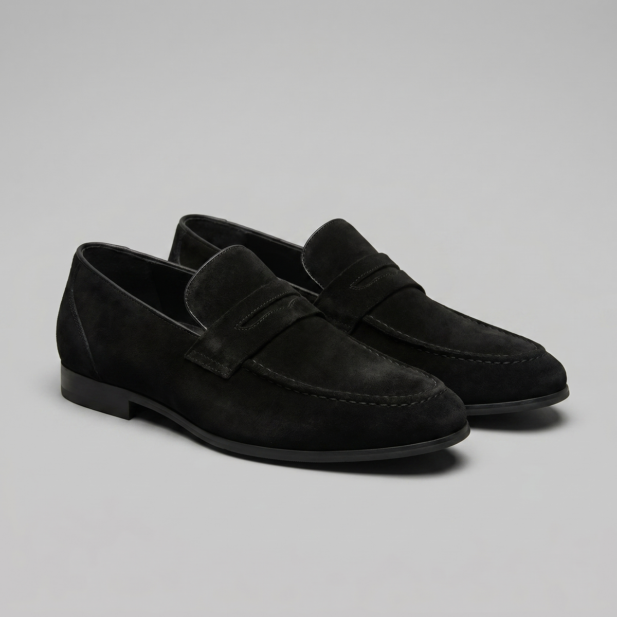Men's Suede Penny Loafers, Smart Casual