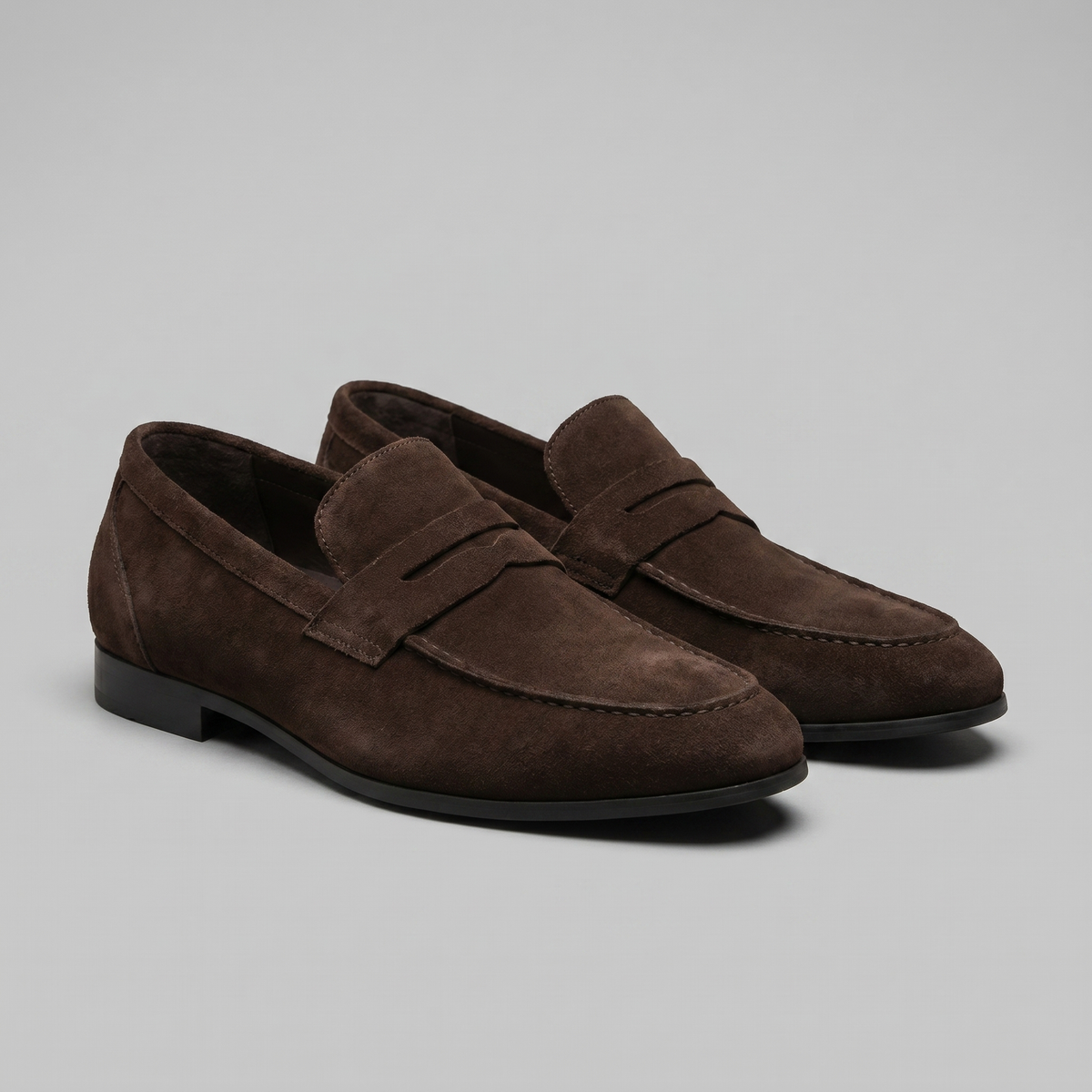 Men's Suede Penny Loafers, Smart Casual