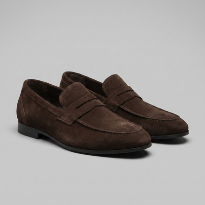 Men's Suede Penny Loafers, Smart Casual