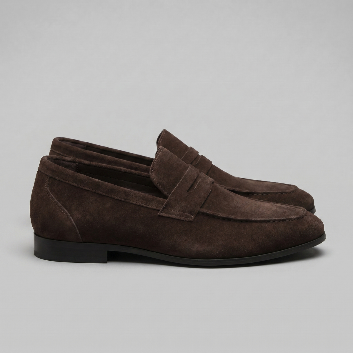 Men's Suede Penny Loafers, Smart Casual