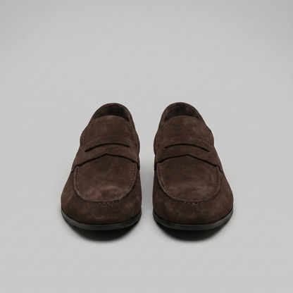 Men's Suede Penny Loafers, Smart Casual