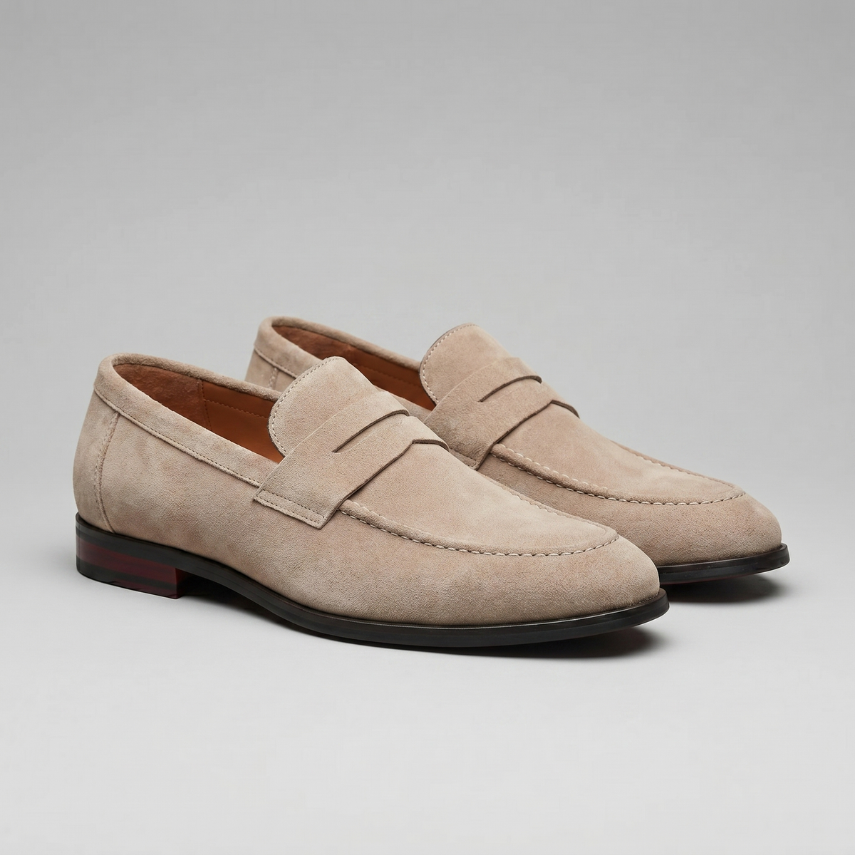 Men's Suede Penny Loafers, Smart Casual