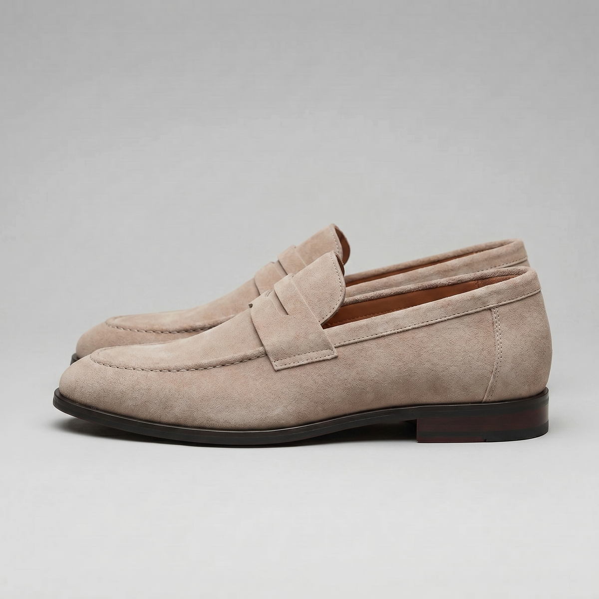 Men's Suede Penny Loafers, Smart Casual