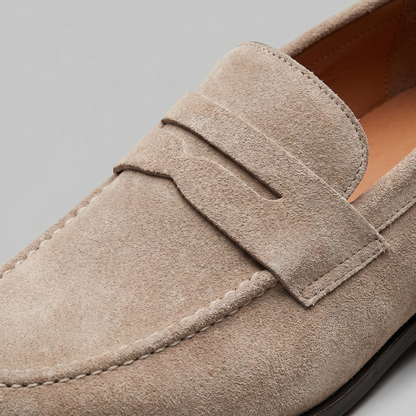 Men's Suede Penny Loafers, Smart Casual