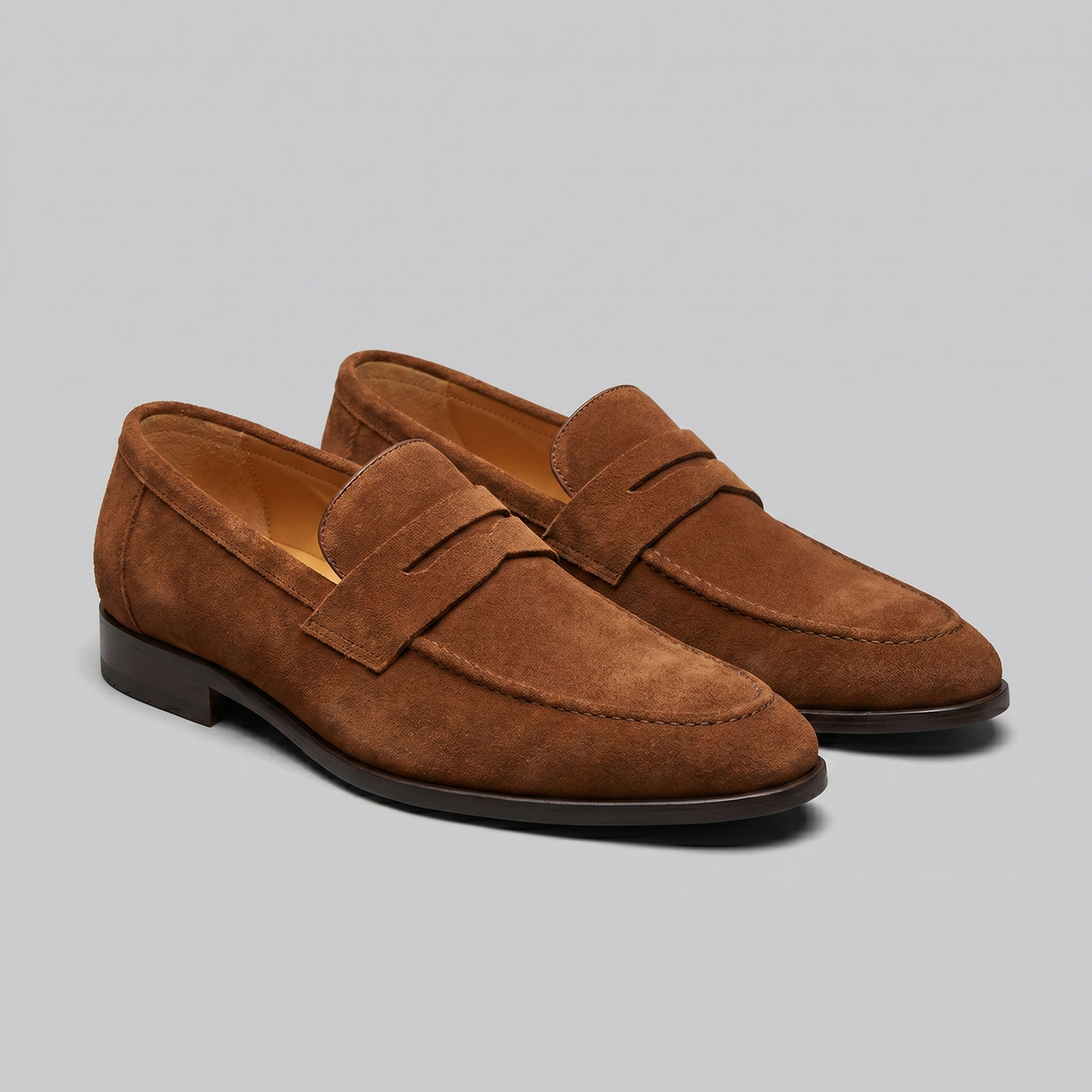 Men's Suede Penny Loafers, Smart Casual