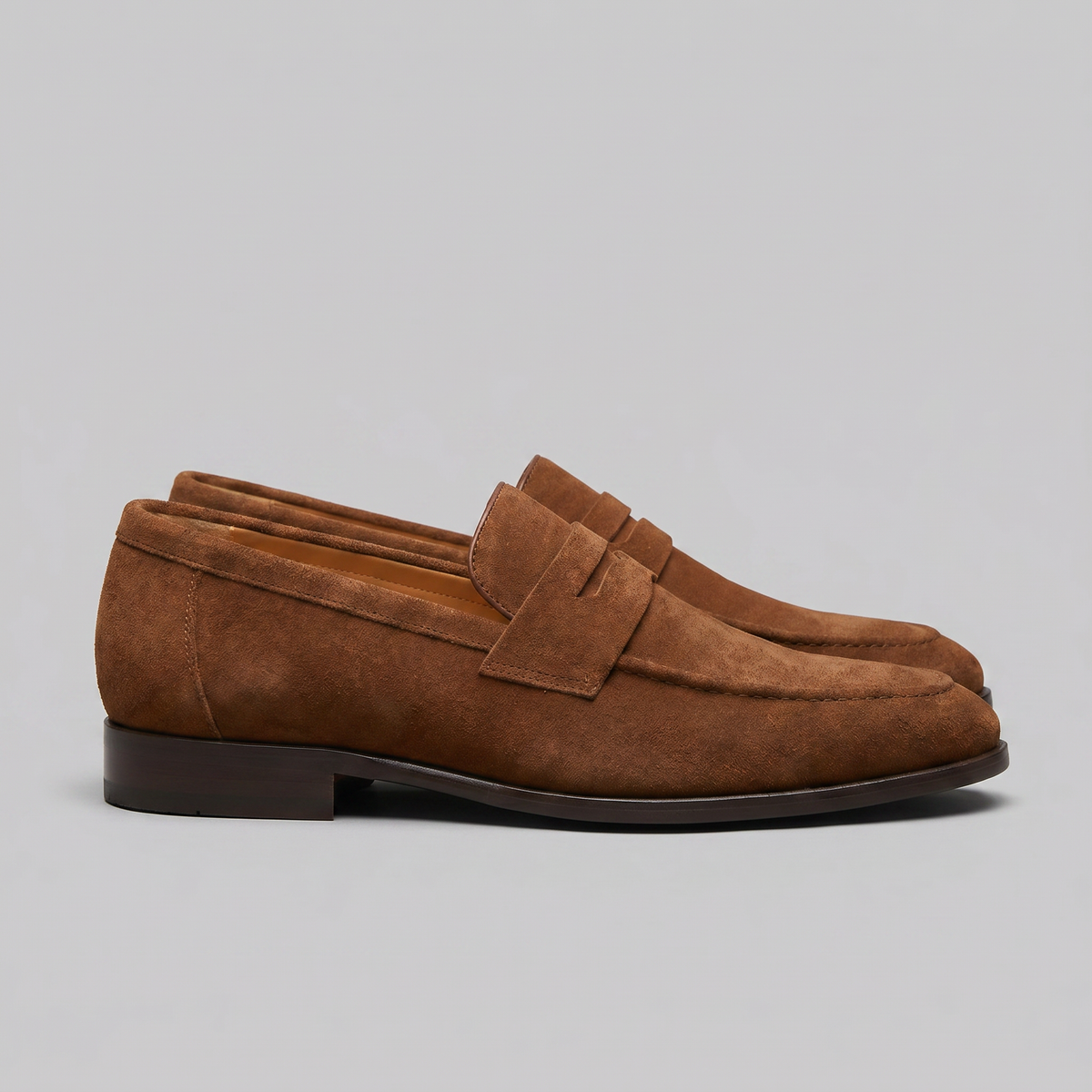 Men's Suede Penny Loafers, Smart Casual