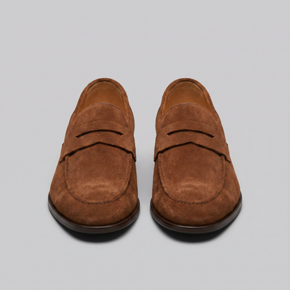 Men's Suede Penny Loafers, Smart Casual
