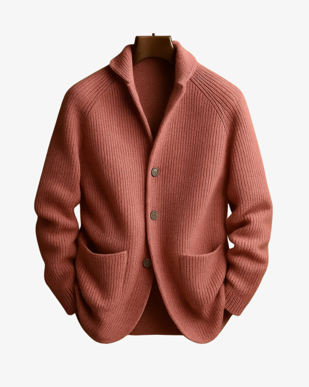 Tailored button-front knit cardigan, color options