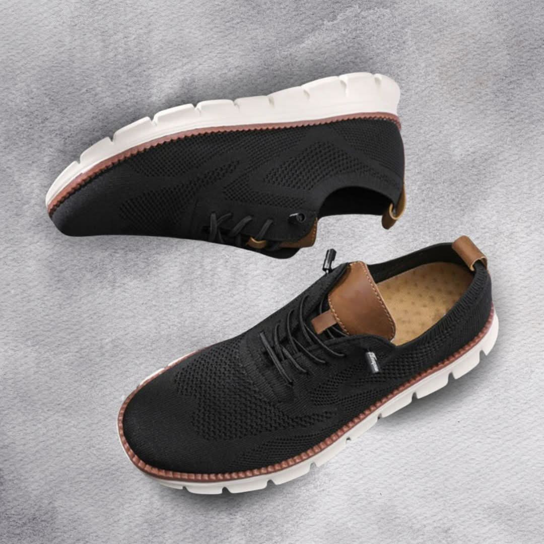 Unisex orthopedic wide toe box walking shoes, back view