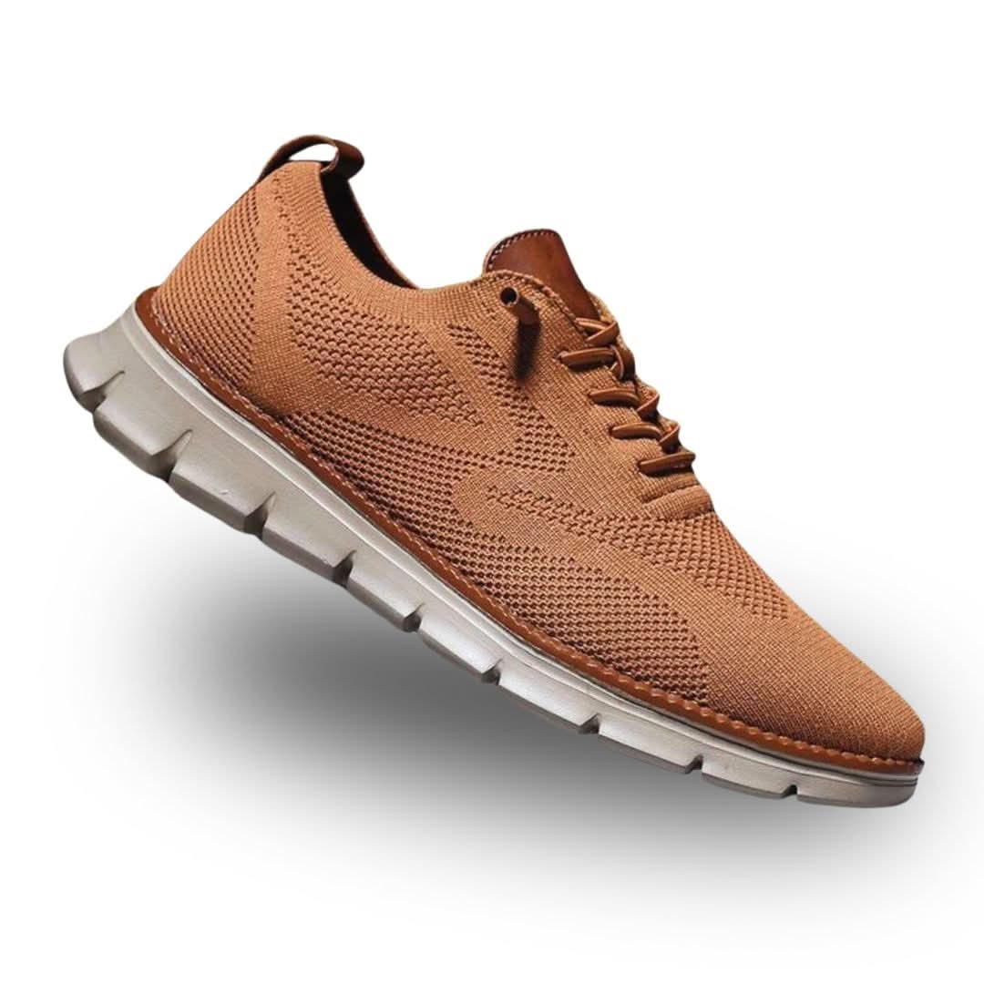 Unisex orthopedic walking shoes in caramel