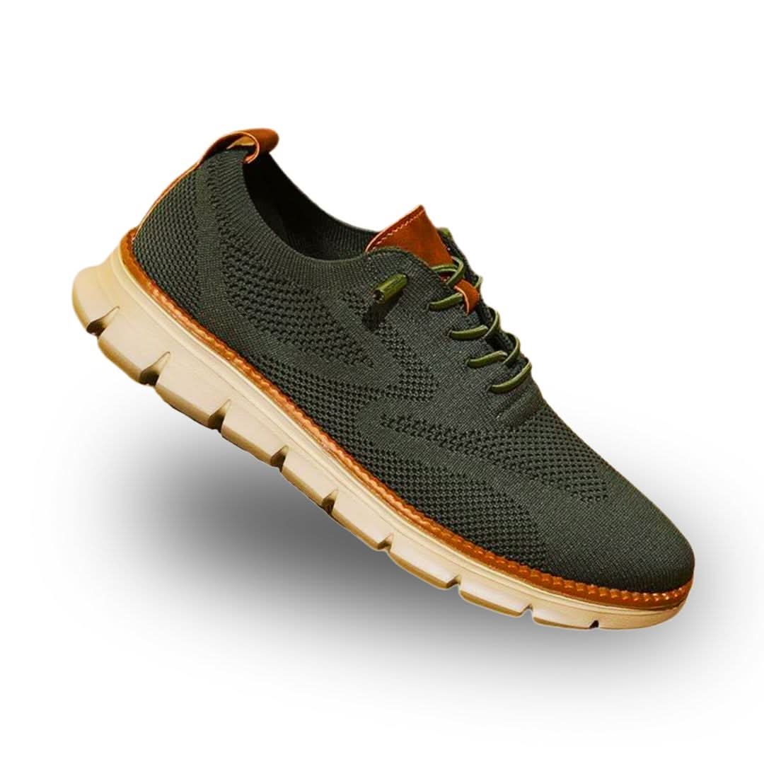 Unisex orthopedic walking shoes in olive green