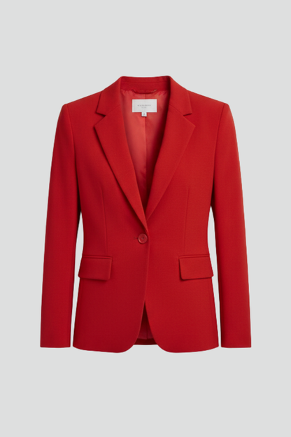 Women's Blazer with Notched Lapel and Single Button - view 1