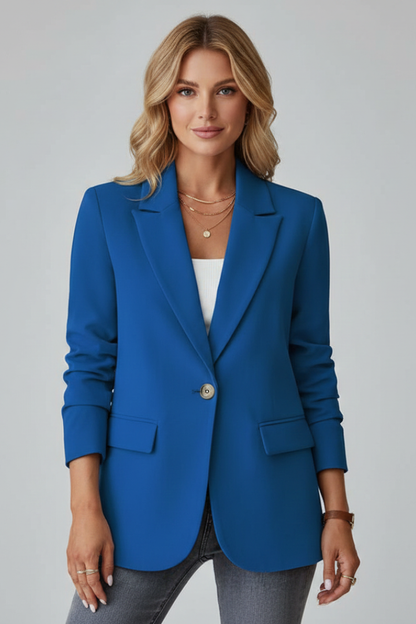 Women's Blazer with Notched Lapel and Single Button - view 10