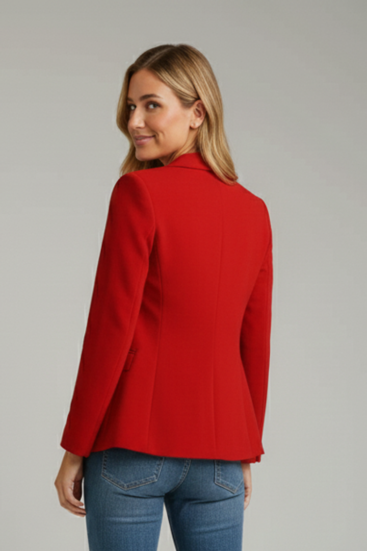 Women's Blazer with Notched Lapel and Single Button - view 4