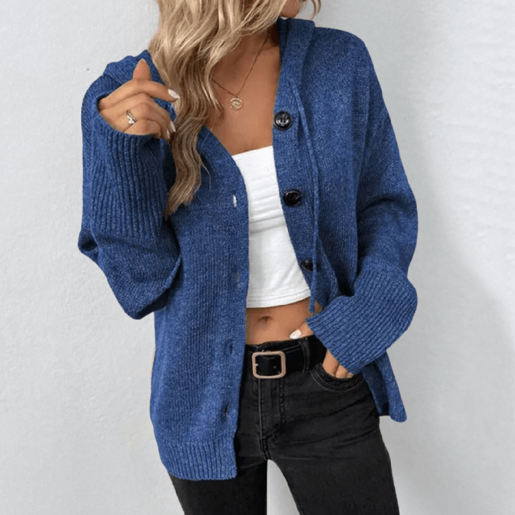 Women's Button-Front Cardigan with Quilted Panels - view 3