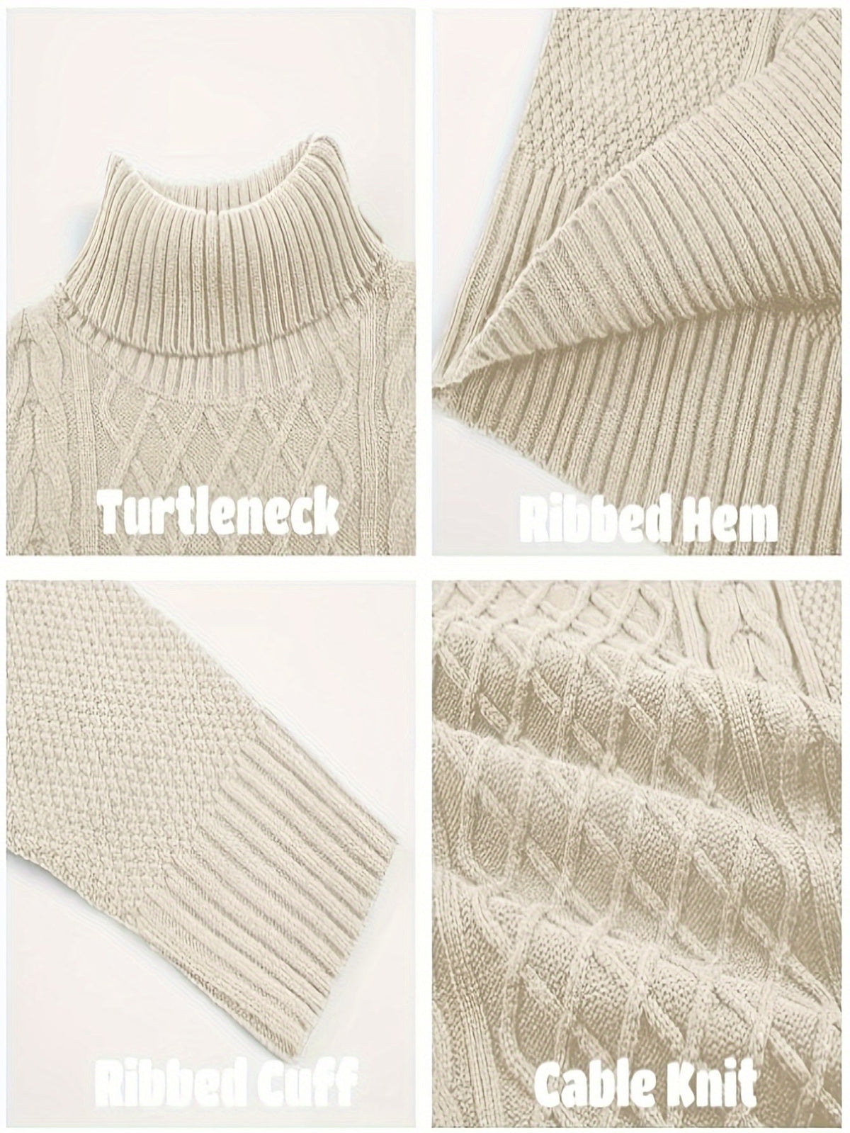Women's Classic Cable-Knit Turtleneck Sweater - view 6