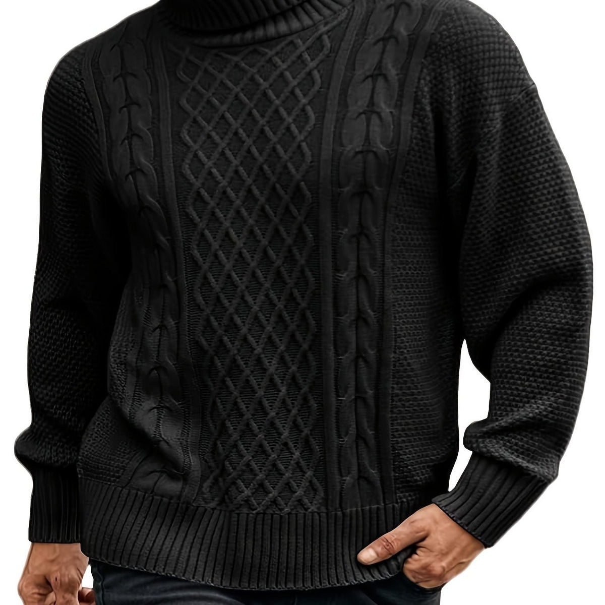 Women's Classic Cable-Knit Turtleneck Sweater - view 7