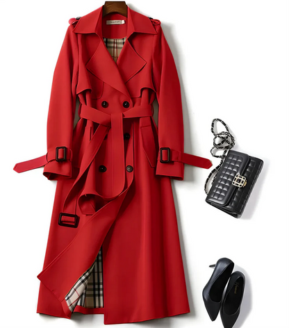 Women's Classic Trench Coat with Belted Waist - view 3