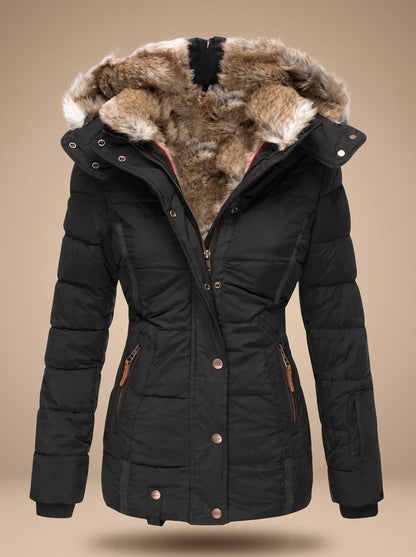 Women's Faux-Fur Hooded Quilted Puffer Winter Coat - view 2