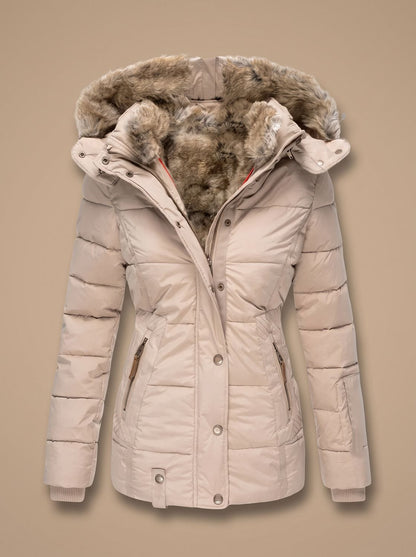 Women's Faux-Fur Hooded Quilted Puffer Winter Coat - view 6