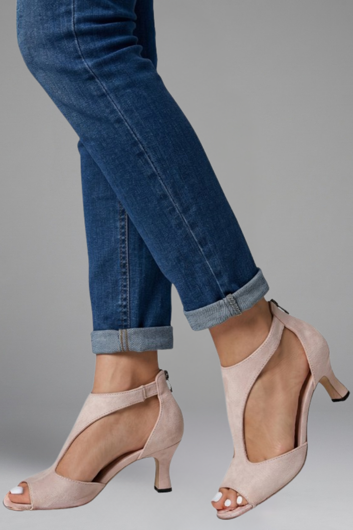 Women's Peep Toe Heels with Cutout Panels - view 4