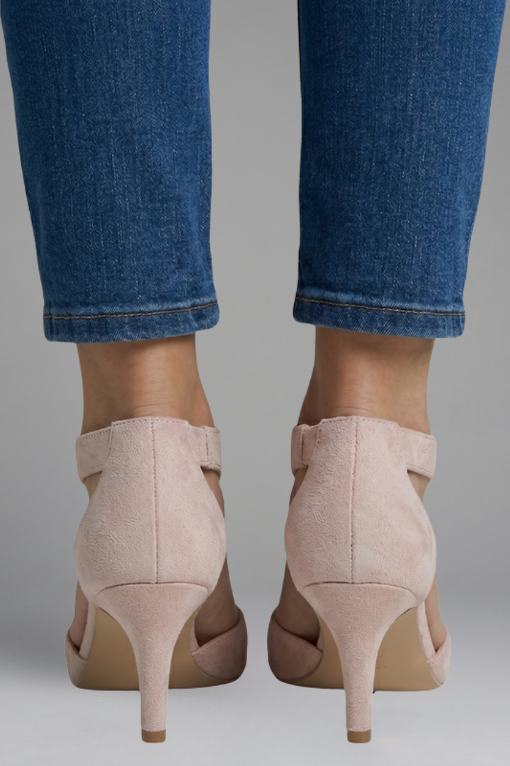 Women's Peep Toe Heels with Cutout Panels - view 6
