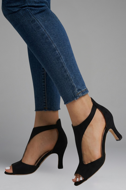 Women's Peep Toe Heels with Cutout Panels - view 7
