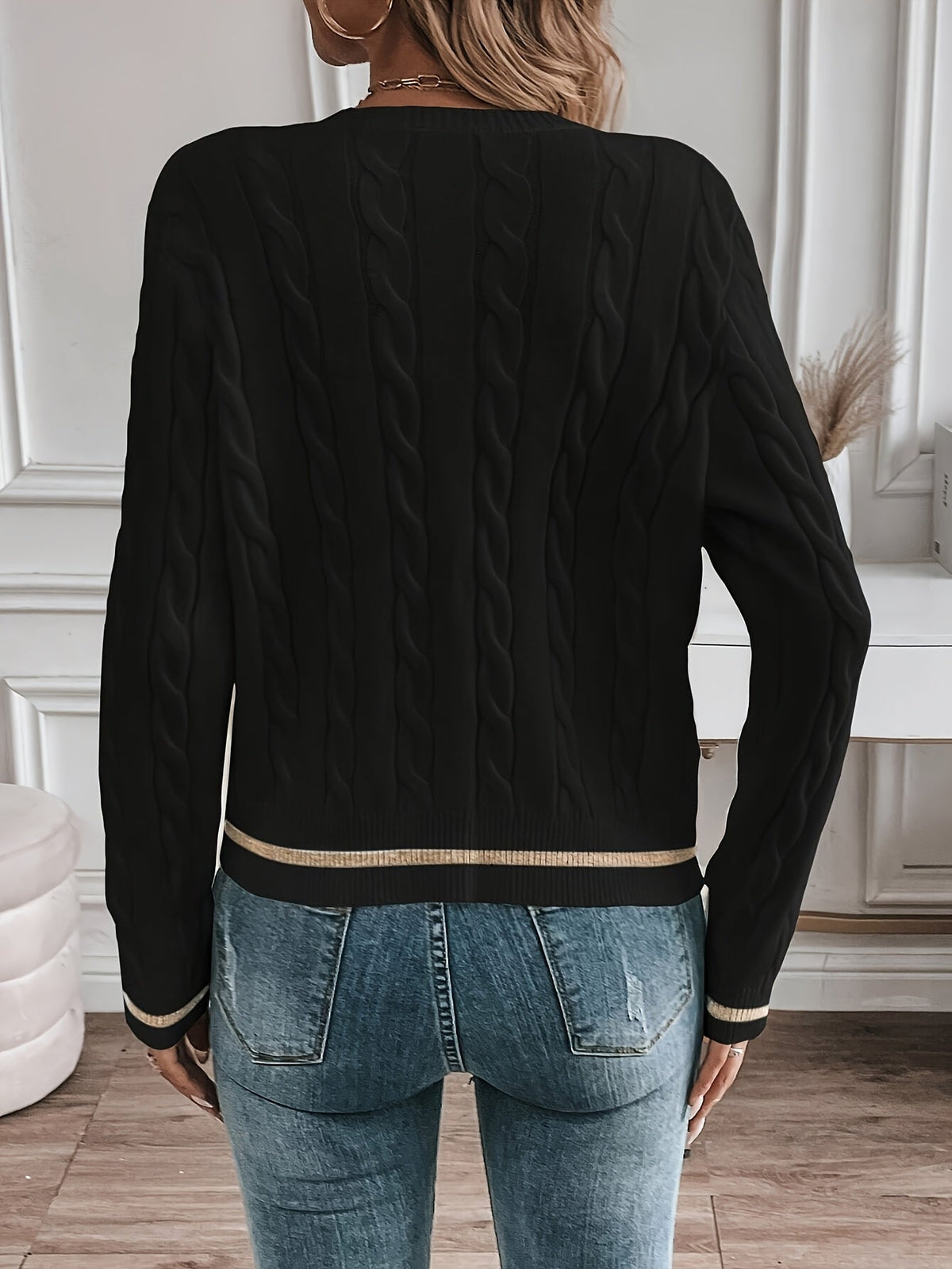 Women's Refined Cable-Knit Cardigan - view 2