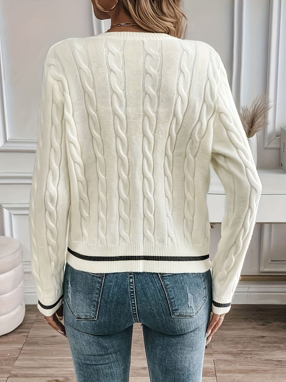 Women's Refined Cable-Knit Cardigan - view 8