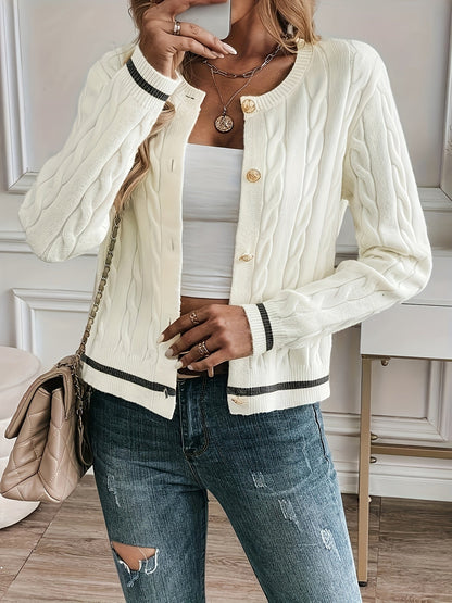 Women's Refined Cable-Knit Cardigan - view 9