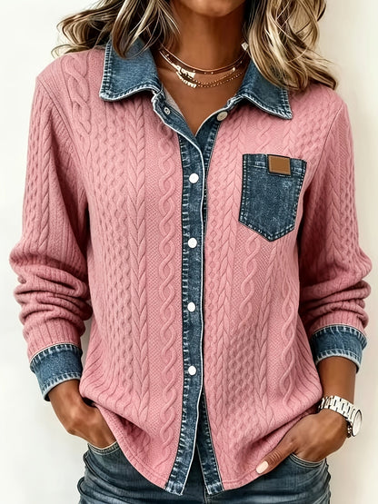 Women's Textured Button-Up Shirt - view 2