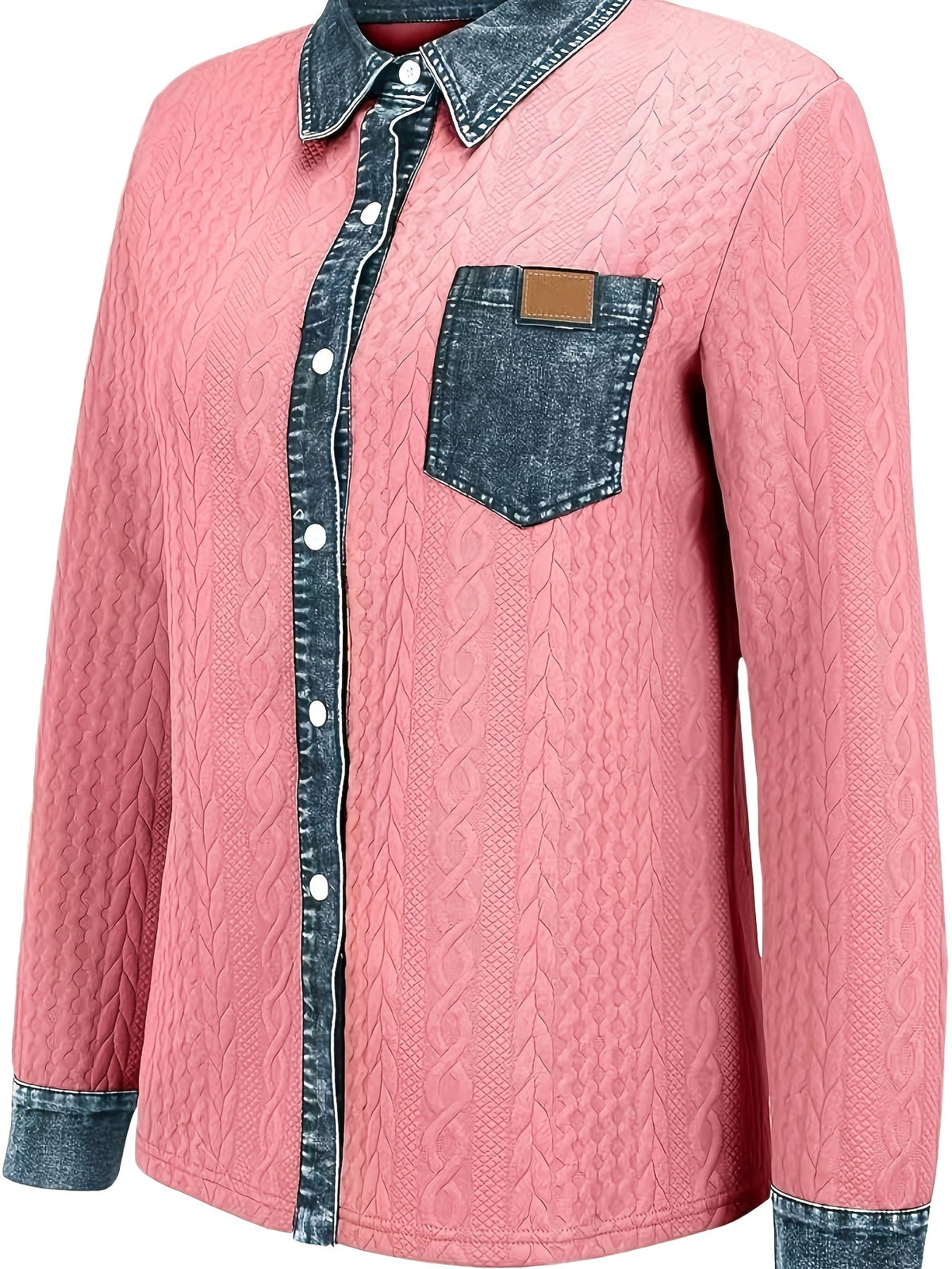 Women's Textured Button-Up Shirt - view 4