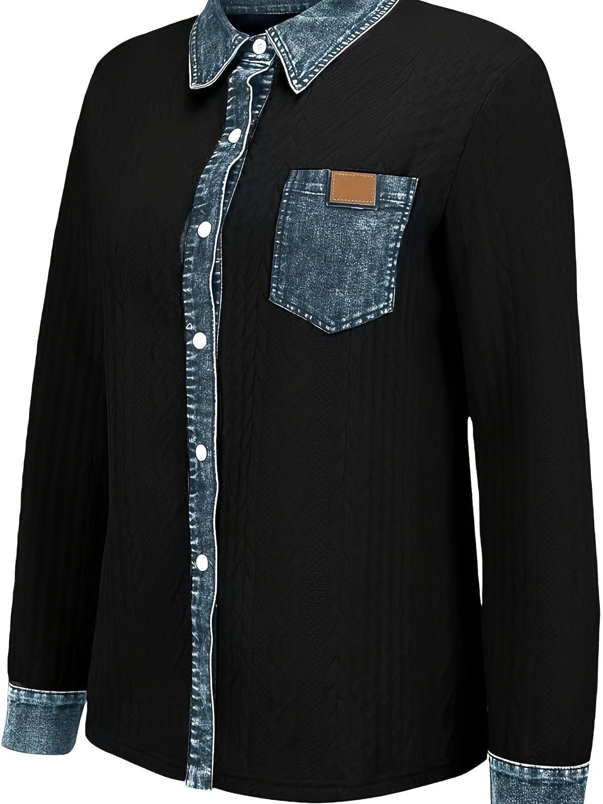 Women's Textured Button-Up Shirt - view 9