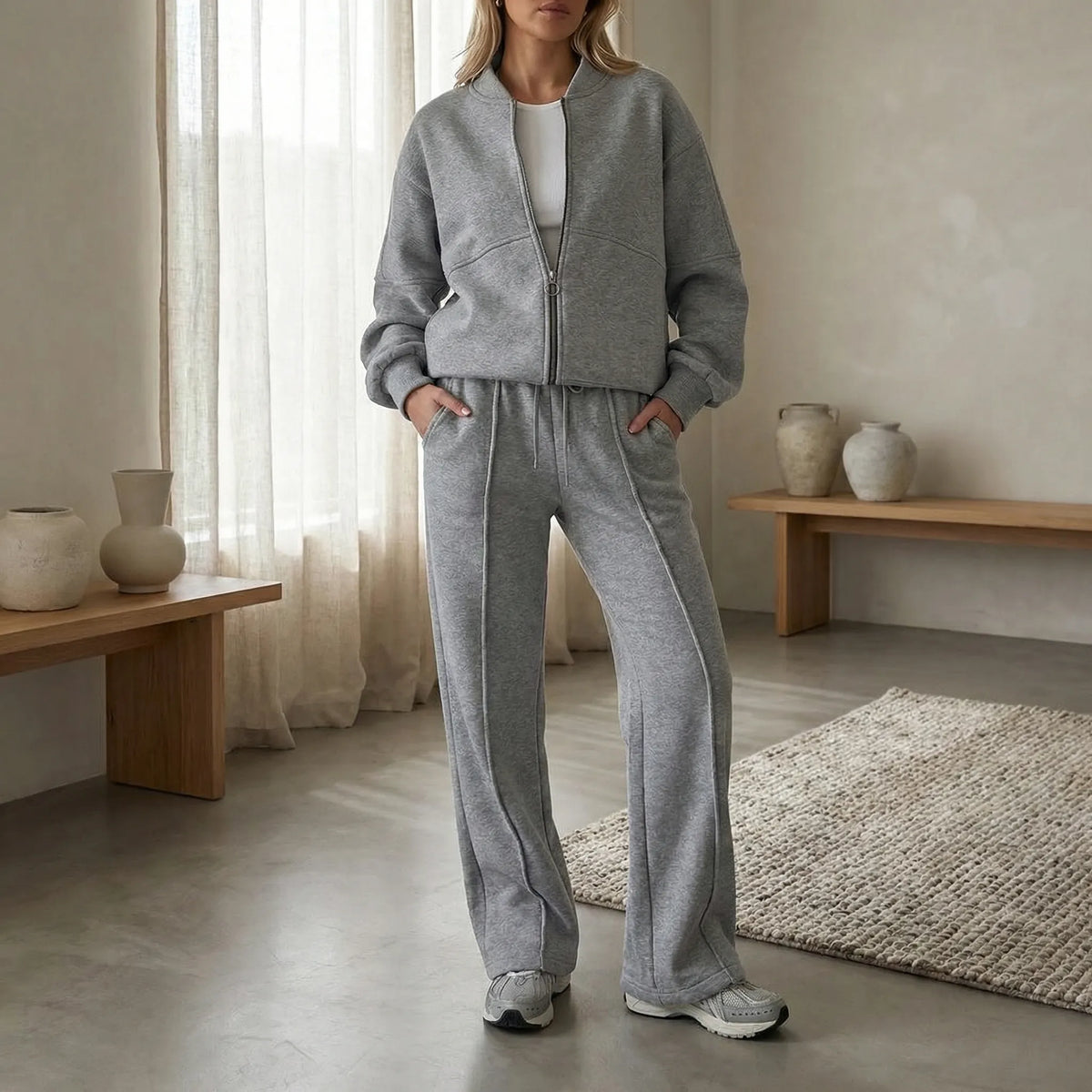 Women's Two-Piece Co-ord Set with Zip Jacket and Joggers - view 10