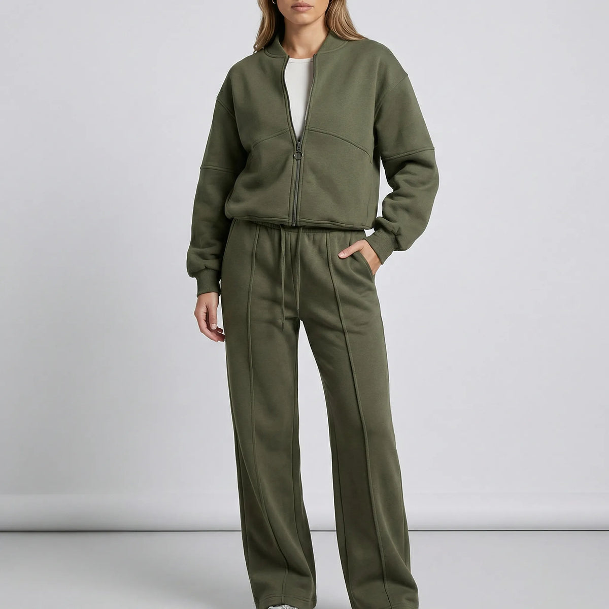 Women's Two-Piece Co-ord Set with Zip Jacket and Joggers - view 3