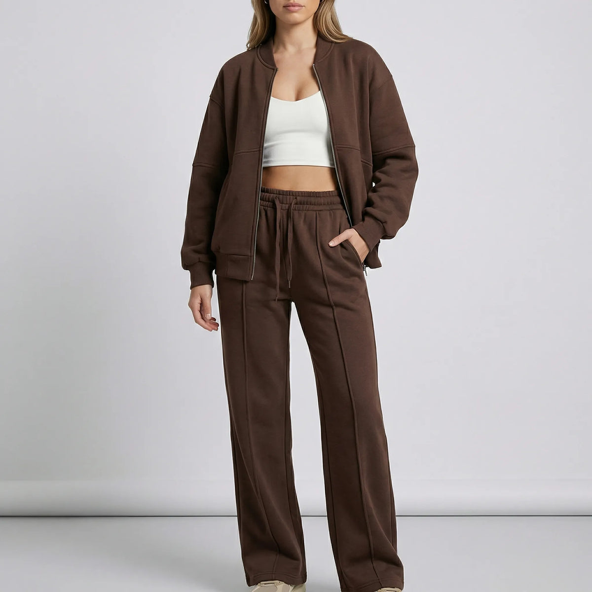 Women's Two-Piece Co-ord Set with Zip Jacket and Joggers - view 5