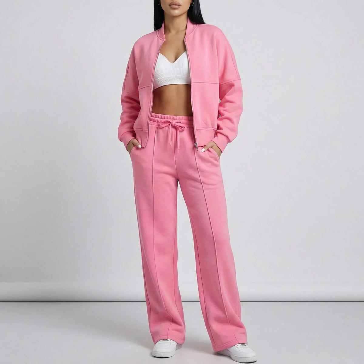 Women's Two-Piece Co-ord Set with Zip Jacket and Joggers - view 9