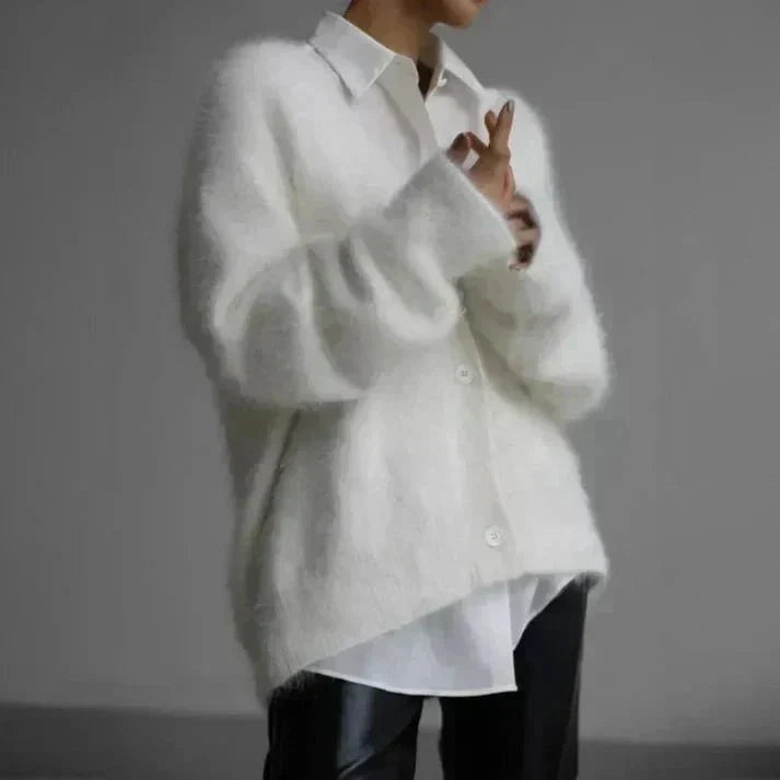 Women's V-Neck Knit Cardigan Button Front Long Sleeves - view 3