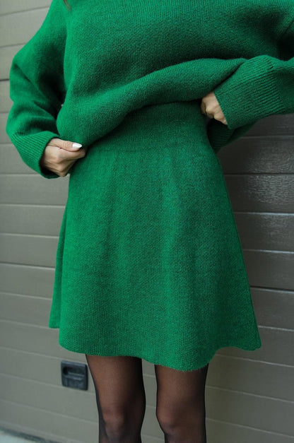 Amy Knit Set – Chic and Cozy Top & Skirt Matching Outfit for Women