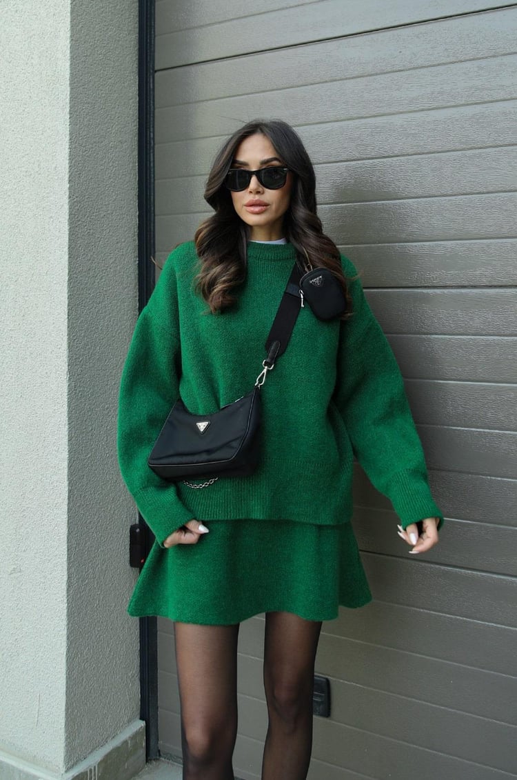 Amy Knit Set – Chic and Cozy Top & Skirt Matching Outfit for Women